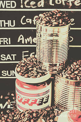 Wall Art featuring the photograph Tin Signs And Coffee Shops by Jorgo Photography