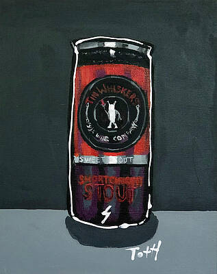 Bar Wall Art featuring the painting Tin Whiskers by Laura Toth