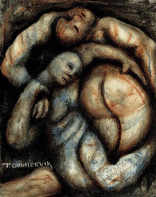 Love Painting - Tommervik Abstract Figures Art Print by Tommervik