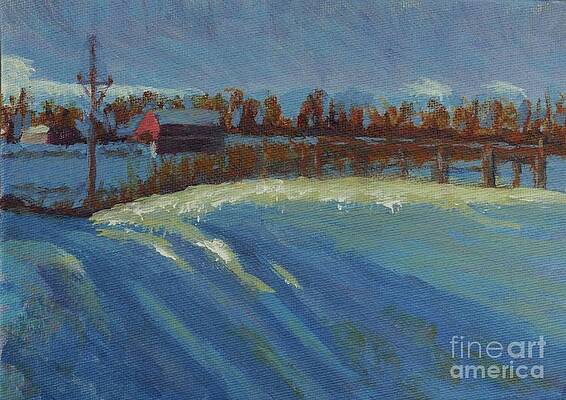 Painting - Tracks In The Snow by Laura Toth