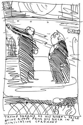 Dream Wall Art featuring the drawing Trump's Dream by Barry Blitt