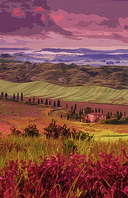Landscape Painting - Tuscany, Beauty Of The World by AM FineArtPrints