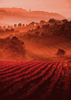Landscape Painting - Tuscany, Heaven On Earth by AM FineArtPrints