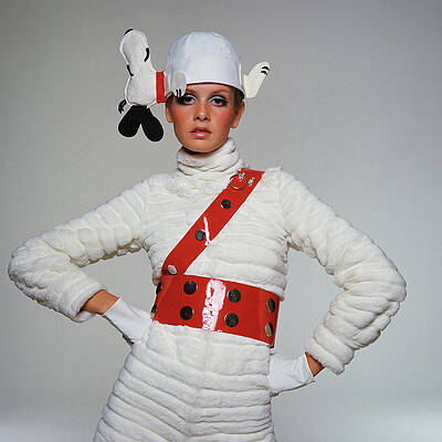 Fashion Model with Snoopy Theme Outfit Photograph