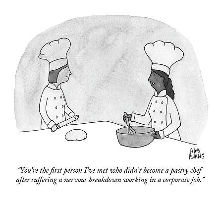 Baking Drawing - Two Pastry Chefs by Amy Hwang