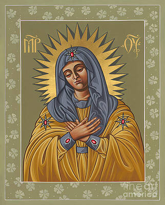 Wall Art featuring the painting Umilenie Icon Joy Of All Joys 156 by William Hart McNichols