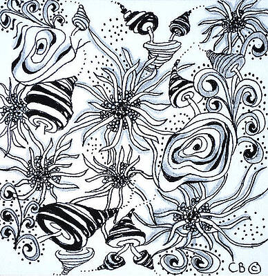 Carer Wall Art featuring the drawing Under The Sea by Carole Brecht