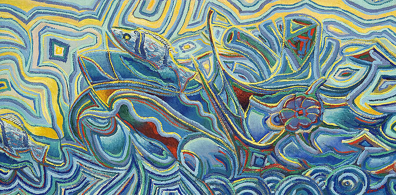 Wall Art featuring the painting Under The Sea - Bahamas by Ritchie Eyma