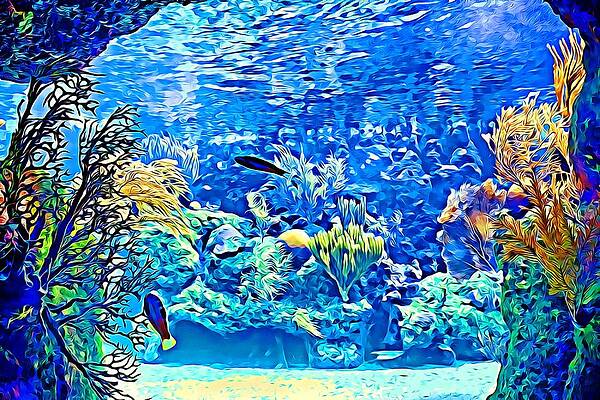 Vibrant Wall Art featuring the photograph Under Water by Tatiana Travelways
