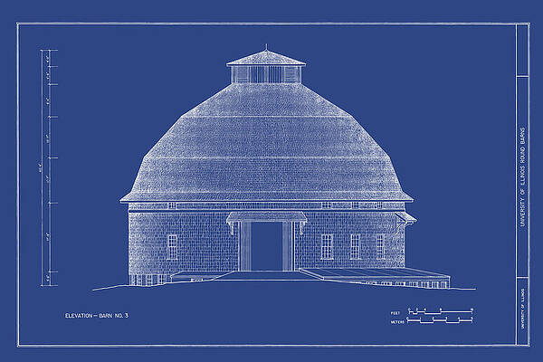 University of Illinois - Round Barn - Urbana, IL - circa 1908  by Wall Artifact