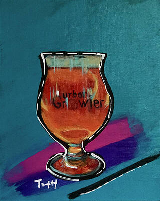 Bar Wall Art featuring the painting Urban Growler by Laura Toth