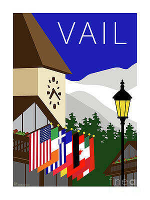 Digital Art - Vail Blue by Sam Brennan