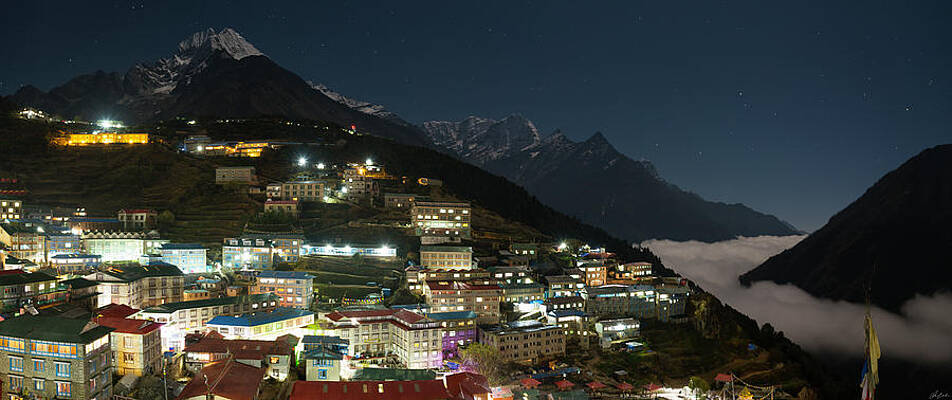 Nature Wall Art featuring the photograph Valley Clouds In Namche Bazaar by Owen Weber
