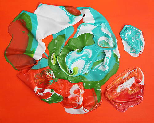 Textured Wall Art featuring the painting Orange Singulaity by Madeleine Arnett