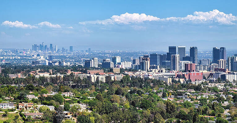 California Wall Art featuring the photograph View From The Getty Center In Los Angeles by Duane Miller