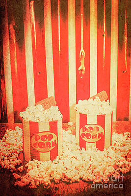 Wall Art featuring the photograph Vintage Classical Cinema Interval Concept by Jorgo Photography