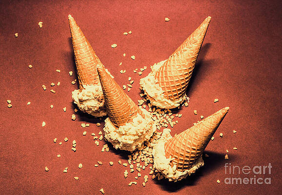 Wall Art featuring the photograph Vintage Summer Ice Cream Spill by Jorgo Photography