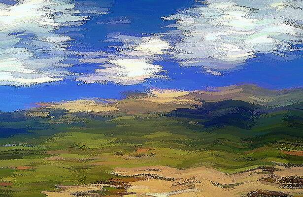 Wall Art featuring the digital art Vista Hills by David Manlove