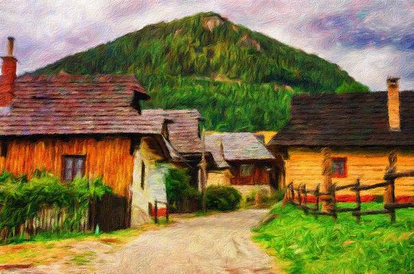 Digital Art - Vlkolinec - A Historic Village In Slovakia by Miroslav Liska