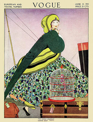 Wall Art featuring the photograph Vogue Cover Of A Woman Walking On Ship by George Wolfe Plank