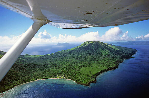 Wall Art featuring the photograph Volcanoes Seen From A Plane On The Island Of Efate by Sami Sarkis Photography