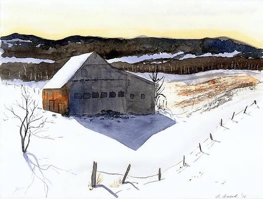 Barn Painting - Waitsfield Barn by Amanda Amend