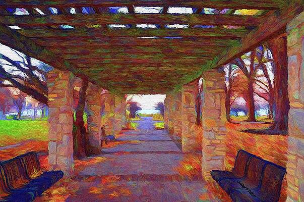 Wall Art featuring the painting Walk In The Park by Jeffrey Kolker