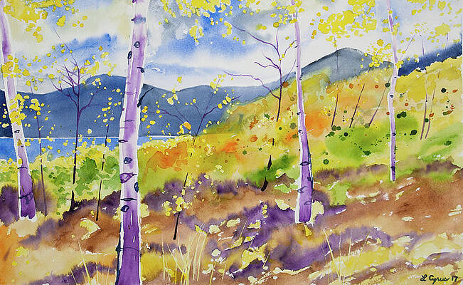 Painting - Watercolor - Twin Lakes Autumn by Cascade Colors