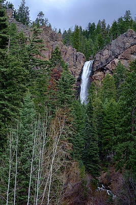Wall Art featuring the photograph Waterfall Near South Fork Colorado by Mary Lee Dereske