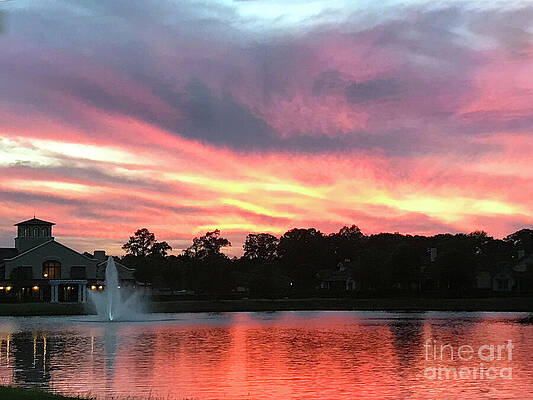 Sky Photograph - Waters Aflame by Rick Locke - Out of the Corner of My Eye