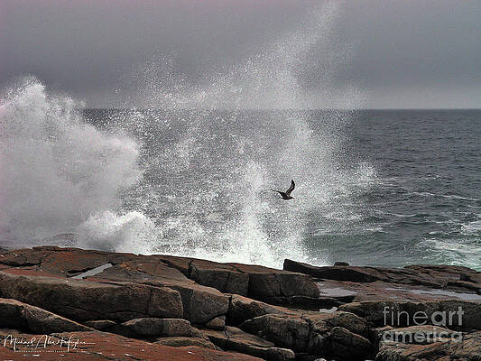 Maine Photograph - Waves Crashing by Veterans Aerial Media LLC