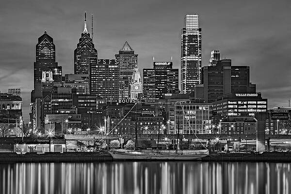 Philadelphia Skyline at Night Photograph