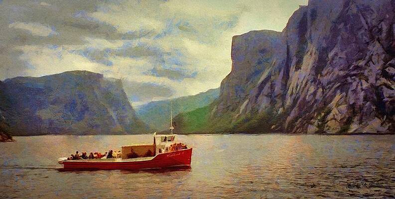Wall Art featuring the painting Western Brook Pond by Jeffrey Kolker