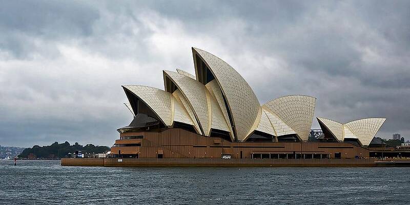 Wall Art featuring the photograph Wet Sails - Sydney Opera House by KJ Swan