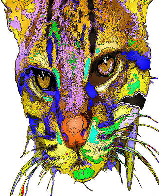 Accessory Wall Art featuring the digital art Whiskers. Pet Series by Rafael Salazar