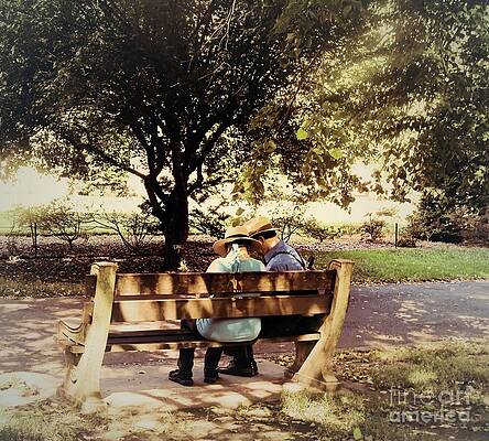 Tree Wall Art featuring the photograph Whispers On The Bench by Onedayoneimage Photography