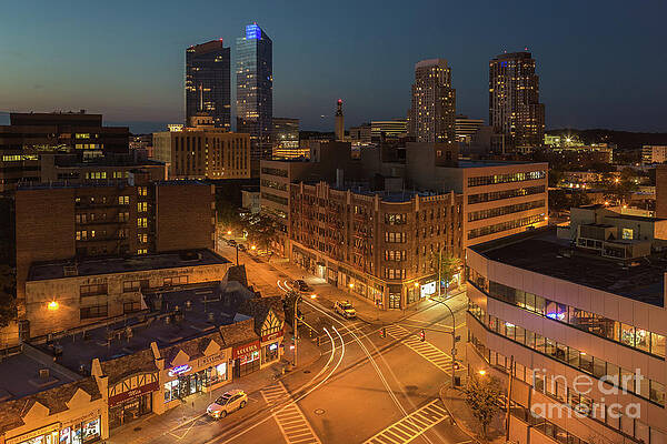 Wall Art featuring the photograph White Plains Skyline At Twilight III by Clarence Holmes