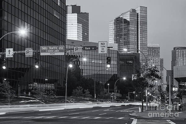 Wall Art featuring the photograph White Plains Traffic At Twilight II by Clarence Holmes