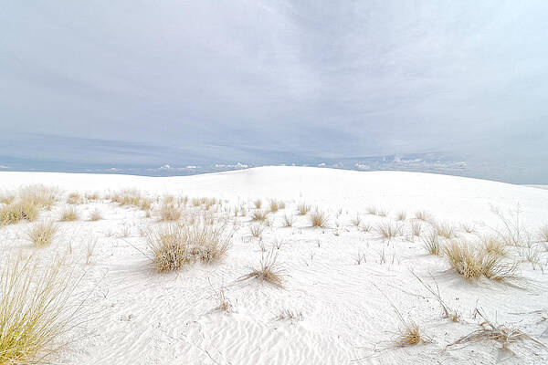Textured Photograph - White Sand, Gray Sky - White Sands National Monument by Darin Volpe