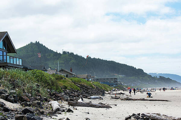 Beach Photograph - Windy Cannon Beach by Tom Cochran