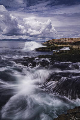Wall Art featuring the photograph Winter Harbor At Acadia National Park by Owen Weber