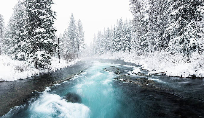 Winter Photograph - Winter On The Metolious by Russell Wells