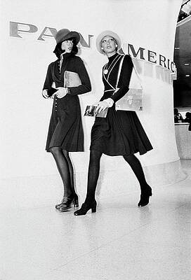 Fashionable Women at Pan Am Terminal Wall Art