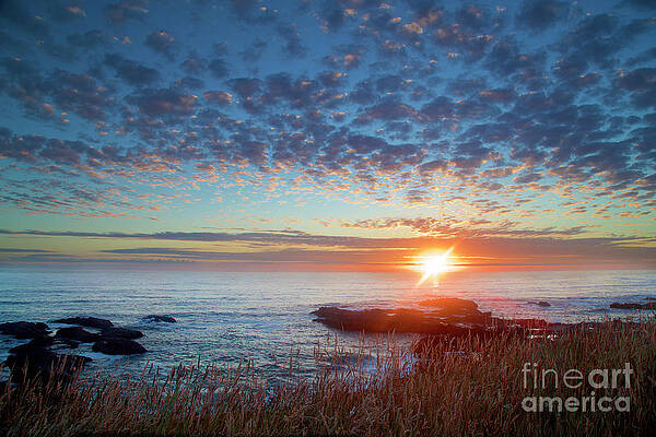 Summer Photograph - Yachats Sunset by Bruce Block