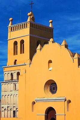 Wall Art featuring the photograph Yellow Church In Antigua, Guatemala by Tatiana Travelways