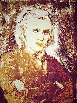 Wall Art featuring the drawing Young Brahms 2b by Bencasso B