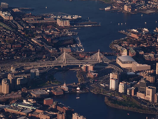 Wall Art featuring the photograph Zakim Bridge In Context by Rona Black