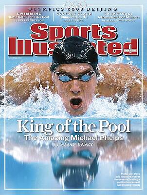 Michael Phelps Swimming in Sports Illustrated Wall Art
