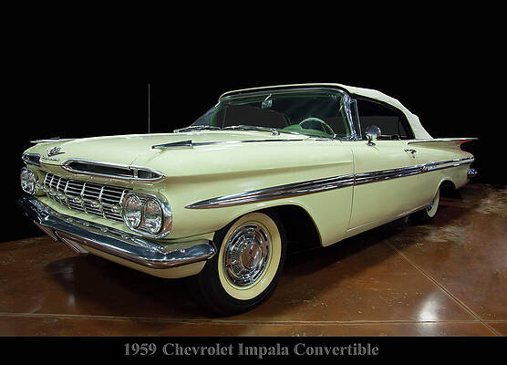 Transportation Photograph - 1959 Chevy Impala Convertible by Flees Photos