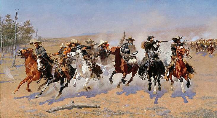 A Dash For The Timber Painting